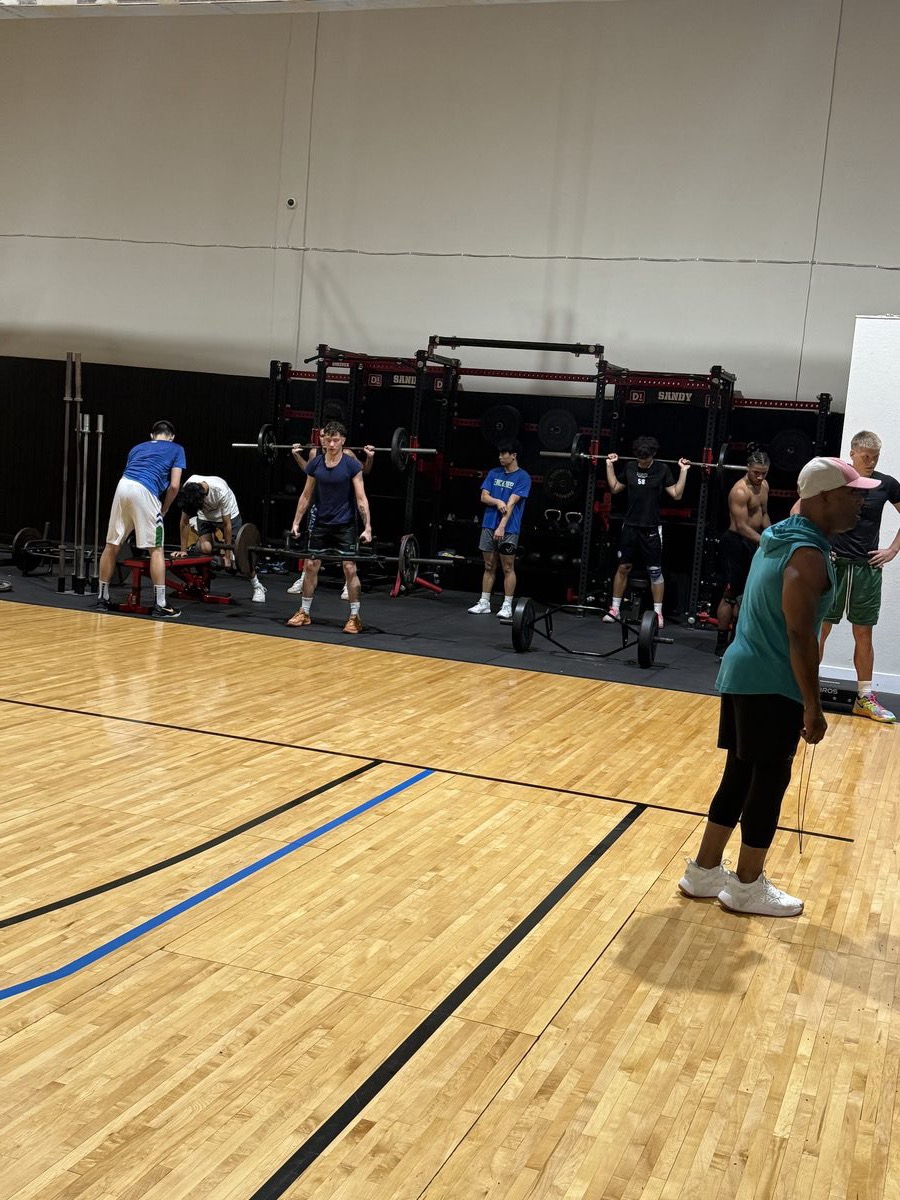 FCP student-athletes training in the Spartan Training Center gym in Fort Walton Beach, Florida